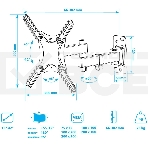 Кронштейн для телевизора Kromax CORBEL-5 черный 15'-42' макс.25кг настенный поворот и наклон, фото9