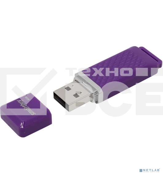 Флеш диск 4Gb USB Drive <USB2.0> Smartbuy Quartz series Violet (SB4GBQZ-V)