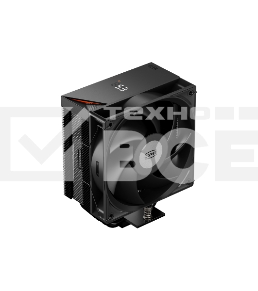 Кулер для процессора/ PCCooler RT500 Digital BK (240W, 4-pin PWM, LED temp., 152mm, Al/Cu, 5x6mm, 1x120mm, 73.32CFM, 34.9dBA, 2200RPM, S: 1851/1700/1200/115X, AM5/AM4, black)