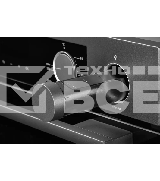 Электрический духовой шкаф Kuppersberg KSO 610 SG 60 см, 80 л, High-Tech, 10 режимов, ПАР, Soft Close, телескопические направляющие, черный/темный графит