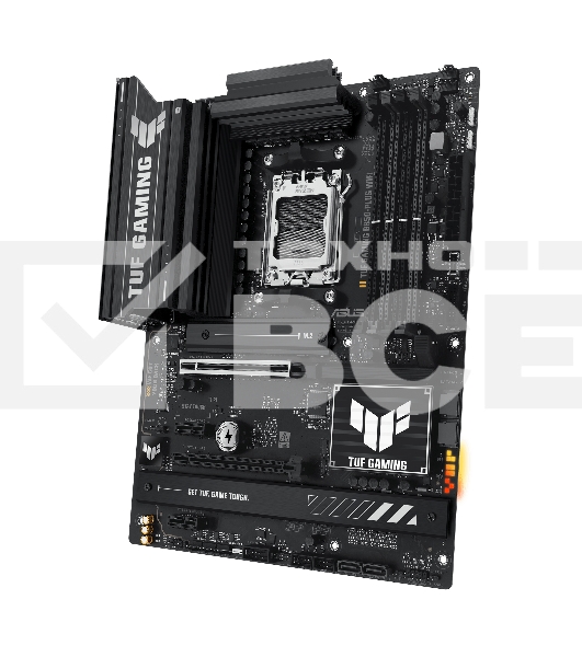 Материнская плата ASUS TUF GAMING B850-PLUS WIFI, Socket AM5, AMD B850, 4xDDR5, 4xSATA, 3xM.2, 1xPCIe 5.0 x16, 1xPCIe 4.0 x16, 2xPCIe 4.0 x1, 1xHDMI, 1xDP, 1x 2.5Gb LAN, Wi-Fi 7, 3xUSB-A 10Gbps, 4xUSB-A 5Gbps, 1xUSB-C 20Gbps, 2xUSB-A 2.0, 5x3.5 мм, 7.1, A