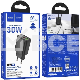 Сетевое зарядное устройство Hoco Gentle PD30W+QC3.0 30W 3A (PD+QC) (44358)
