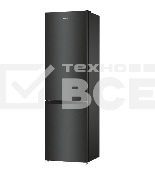 Холодильник Gorenje NRK6202EBXL4 черный матовый двухкамерный 235/96л морозилка снизу, No Frost