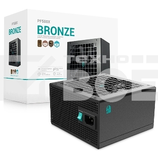 Блок питания Deepcool/GamerStorm PF500X 500W (ATX, 80 PLUS Bronze, APFC, 20+4P, 2xPCIe 6+2P, 2хMolex, 6xSATA, 12cm fan) (R-PF500X-HD0B-WGEU)