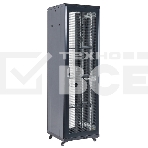 Шкаф телекоммуникационный Rexant напольный 19' 42U 600×800х2055 мм, дверь перфорация, перфорированная задняя дверь, разборный, черный (RAL 9005), фото 1