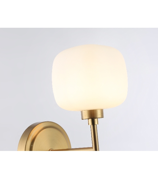Настенный светильник Ambrella light LH53021 BS/FR латунь/белый матовый G9 max 40W 195*120*230