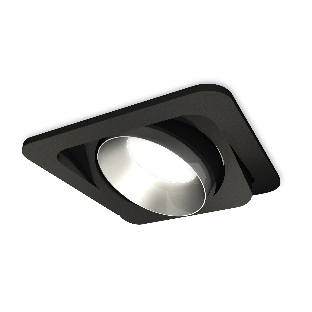 Комплект встраиваемого поворотного светильника Ambrella light XC7659023 SBK/MCH черный песок/хром матовый MR16 GU5.3 (C7659, N7033)