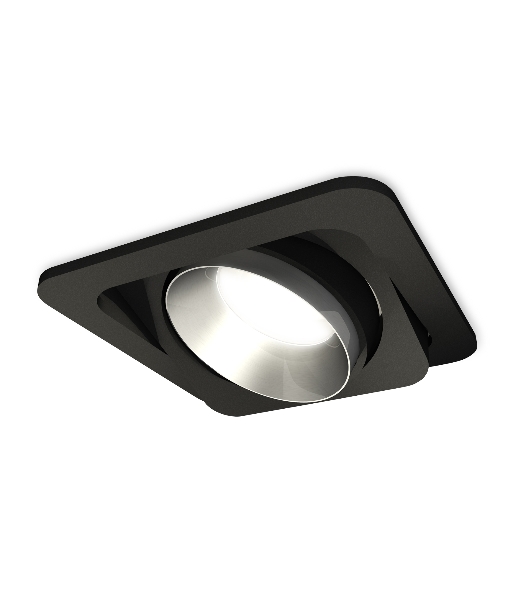 Комплект встраиваемого поворотного светильника Ambrella light XC7659023 SBK/MCH черный песок/хром матовый MR16 GU5.3 (C7659, N7033)