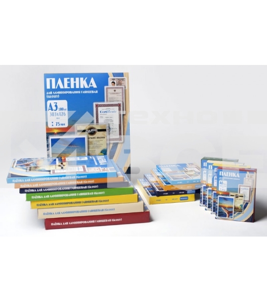 Пленка для ламинирования Office Kit 80мкм A3 (100шт) глянцевая 303x426мм PLP10330