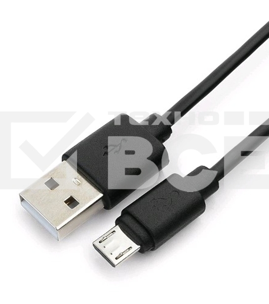 Кабель USB 2.0 Pro Гарнизон GCC-mUSB2-AMBM-1.8M, AM/microBM 5P, 1.8м, черный, пакет