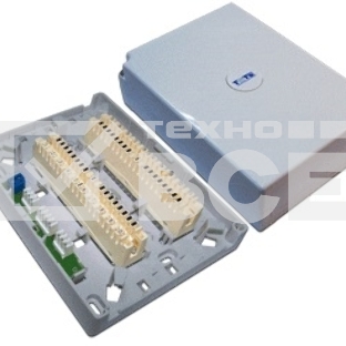 Настенная коробка с установленными плинтами, 2 размыкаемых плинта, 20 пар, пластик