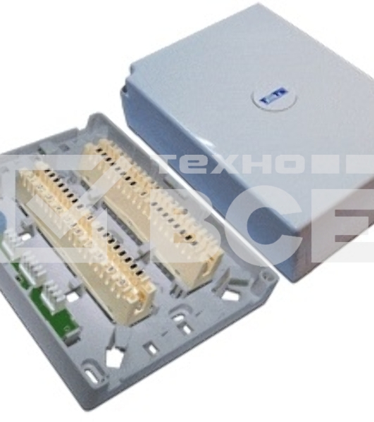 Настенная коробка с установленными плинтами, 2 размыкаемых плинта, 20 пар, пластик