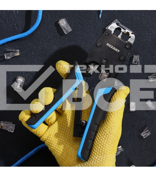 Кримпер для обжима Rexant HT-500R ТАЙВАНЬ 8P8C, 6P4C