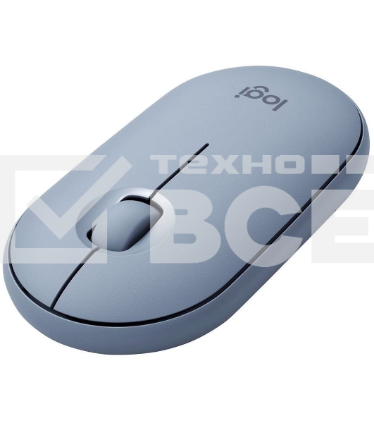 Мышь беспроводная Logitech Pebble M350 серый, 1000 dpi, радиоканал, Bluetooth, USB, кнопки - 3
