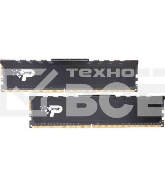 Оперативная память Patriot Signature, DDR4, 16GB (2x8 GB), 3200 MHz, CL22, радиатор, чёрный