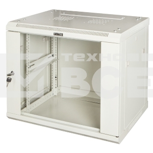 Шкаф настенный серии Pro, 6U 600x600, стеклянная дверь
