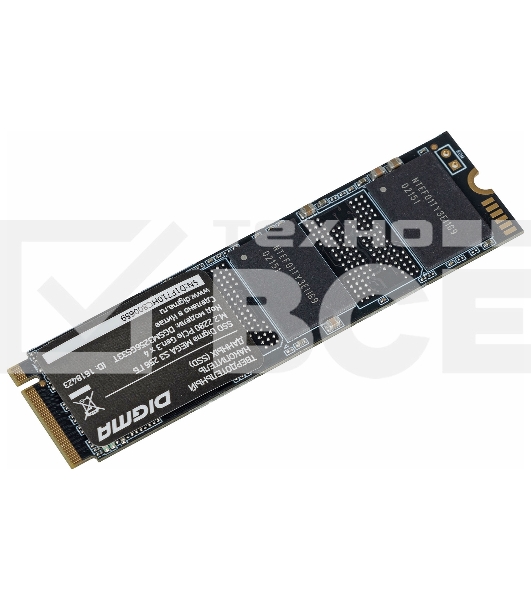 Накопитель SSD Digma Mega S3 DGSM3256GS33T, 256Gb, PCIe 3.0 x4, M.2 2280, NVMe, R/W 2040/1270