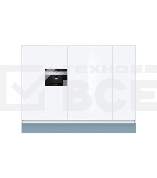 Кофемашина встраиваемая Siemens CT636LES6 iQ700 черный/нержавеющая сталь, исп. кофе - зерновой/молотый, 2.4 л, 1600 Вт, 19 Бар.