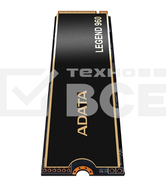 Накопитель SSD ADATA LEGEND 960, 1Tb, PCIe 4.0 x4, M.2 2280, NVMe, R/W 7400/6000, с радиатором