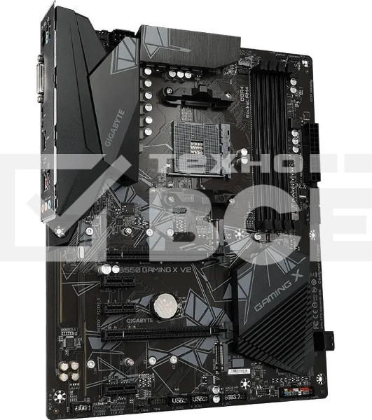 Материнская плата Gigabyte B550 GAMING X V2, AM4, AMD B550, 4xDDR4, 4xSATA, 2xM.2, 1xPCI-E 4.0 x16, 1xPCI-E 3.0 x2, 1xHDMI, 1xDVI-D, 1x 1Gb LAN, 1xUSB 3.2 Gen 2, 3xUSB 3.2 Gen 1, 2xUSB 2.0, 3x3.5 мм, 7.1, Standard-ATX