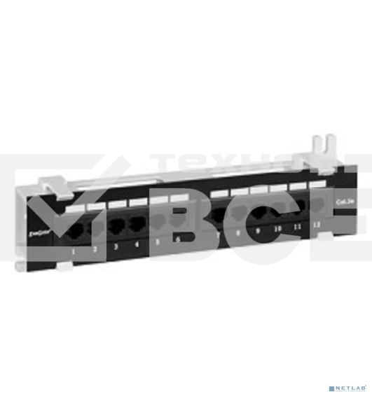 Патч-панель EXEGATE EX256754RUS UTP настенная 12 port кат.5e, Exegate, разъём KRONE&110 (dual IDC)