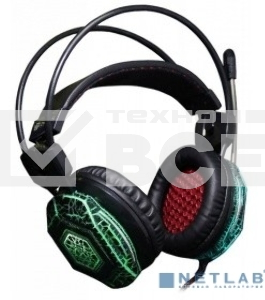 Наушники с микрофоном Oklick HS-L500G черный 2.2м мониторы оголовье