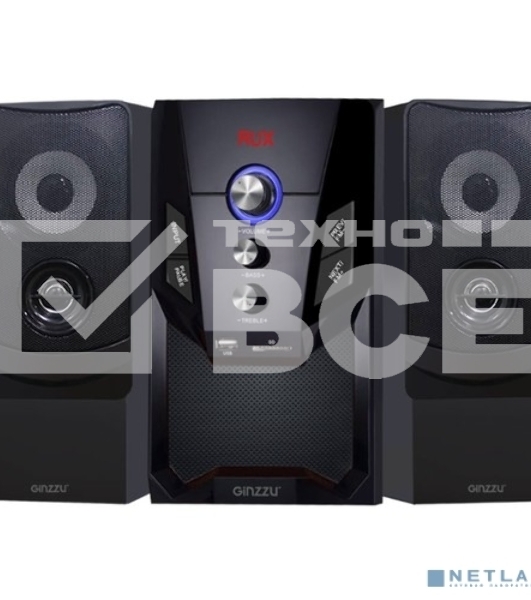 Акустическая система 2.1, 50W/BT/USB/SD/FM/ДУ Ginzzu GM-415