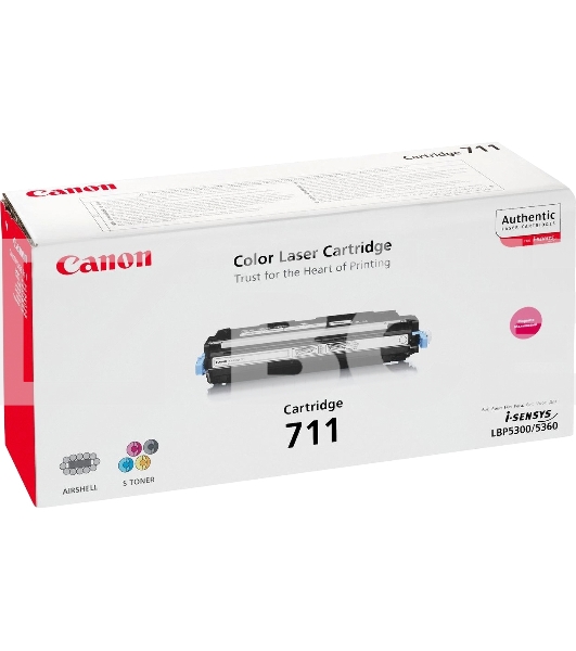 Картридж лазерный Canon 711M (1658B002) пурпурный, 6000 стр., для LBP5300/5360