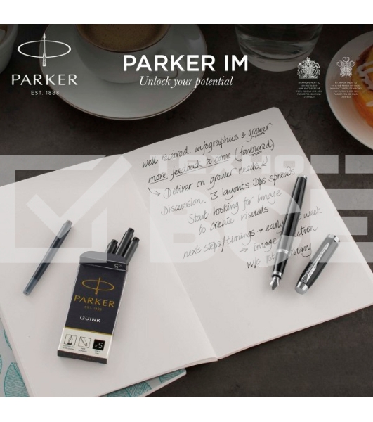 Набор ручек Parker IM Core FK221 (CW2093215) Black CT сталь нержавеющая подар.кор. ручка перьевая, ручка шариковая