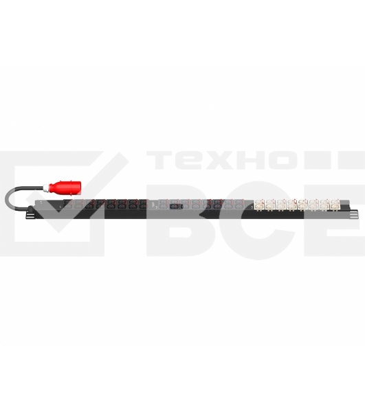 Блок распределения питания SMARTWATT PDU P-series 0U-B-3P16A-SMB-24C13-24C39-UL-3M-IEC309