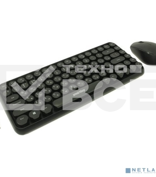 Комплект клавиатура+мышь Smartbuy 626376AG-K беспроводной, USB, 1000 DPI, чёрный