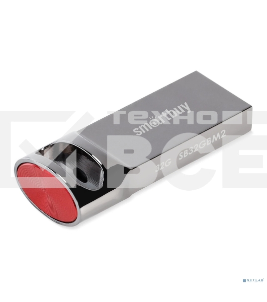 Флешка USB Smartbuy M2 Meta (SB32GbM2), 32Gb, USB 3.0/3.1, R/W 100/90, стальной