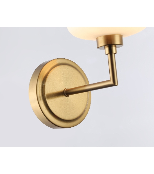 Настенный светильник Ambrella light LH53021 BS/FR латунь/белый матовый G9 max 40W 195*120*230