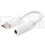Переходник Cablexpert Переходник USB, USB Type-C/Jack3.5F, пакет (CCA-UC3.5F-01-W), фото 1