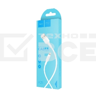 Кабель USB 2.0 hoco X25, AM/Lightning M, белый, 1м