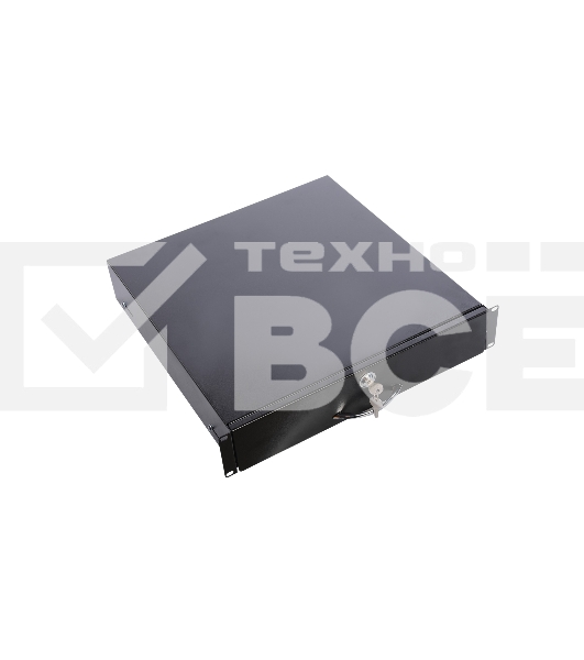Полка (ящик) для документации 2U (ТСВ-Д-2U.450-9005) черный цвет