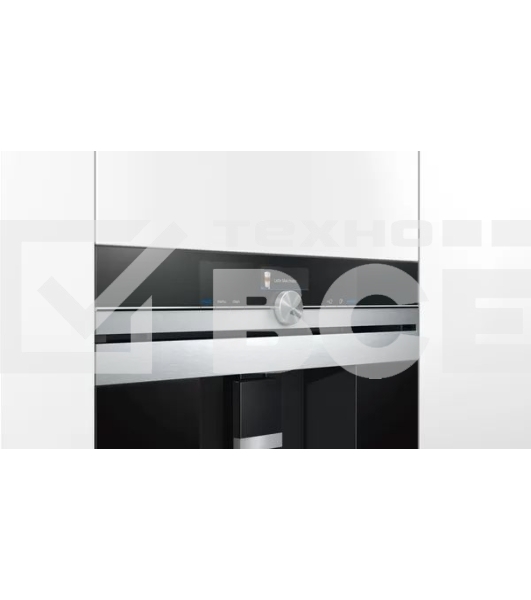 Кофемашина встраиваемая Siemens CT636LES6 iQ700 черный/нержавеющая сталь, исп. кофе - зерновой/молотый, 2.4 л, 1600 Вт, 19 Бар.