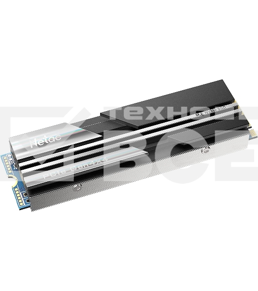 Накопитель SSD Netac NV5000, 500GB, M.2 2280, PCIe 4.0 x4, NVMe, R/W 5000/2500, с радиатором