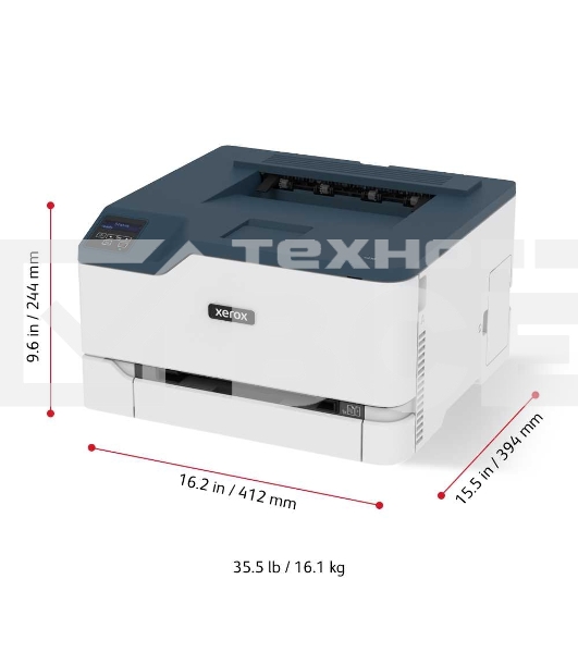 Принтер лазерный Xerox C230, A4, цветной, печ. до 22 стр/мин., 600 x 600 dpi, Ethernet (RJ-45), USB, Wi-Fi