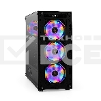 Компьютерный корпус Miditower ExeGate i3 BASE-NPX500 (ATX, БП 500NPX с вент. 12 см, с окном, 1*USB+1*USB3.0, аудио, 4 вент. 12см с RGB подсветкой), фото2