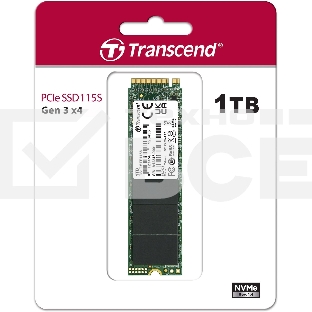 Накопитель SSD Transcend 115S, 1Tb, PCIe 3.0 x4, M.2 2280, NVMe, R/W 3200/2000