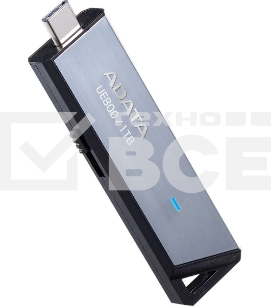 Флешка USB ADATA Elite UE800 (AELI-UE800-1T-CSG), 1Tb, Type-C USB 3.2, R/W 1000/1000, серебристый