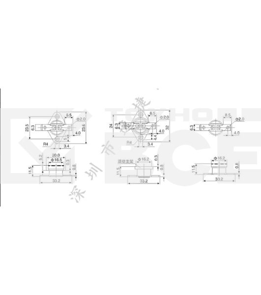 Термостат биметаллический KSD301 10А/45 С нормально разомкнутый