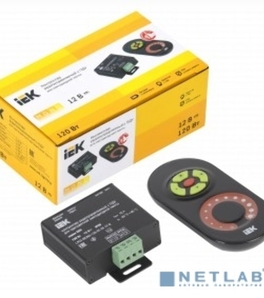 Контроллер с ПДУ радио MONO 1 канал 12В 10А 120Вт черный Iek LSC1-MONO-120-RF-20-12-B