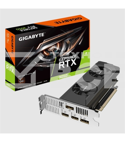 Видеокарта Gigabyte GV-N3050OC-6GL NVIDIA GeForce RTX 3050 6Gb 96bit PCI-E 4.0 GDDR6 1822/14000 HDMIx2 DPx2 HDCP Ret