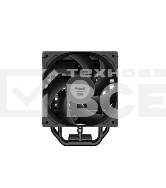Кулер для процессора/ PCCooler RT500 Digital BK (240W, 4-pin PWM, LED temp., 152mm, Al/Cu, 5x6mm, 1x120mm, 73.32CFM, 34.9dBA, 2200RPM, S: 1851/1700/1200/115X, AM5/AM4, black)