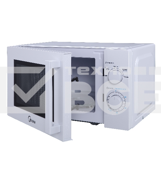 Микроволновая печь Midea MM720CY6-W белый, 20 л, 700 Вт, переключатели - поворотный механизм