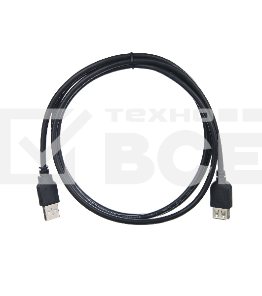 Кабель удлинительный TELECOM USB2.0 <Am-->Af> 1,5 м черный <TUS6990-1.5M>