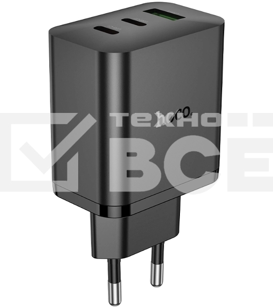Сетевое зарядное устройство Hoco Scenery PD65W 65W 3A (PD) черный (41098)