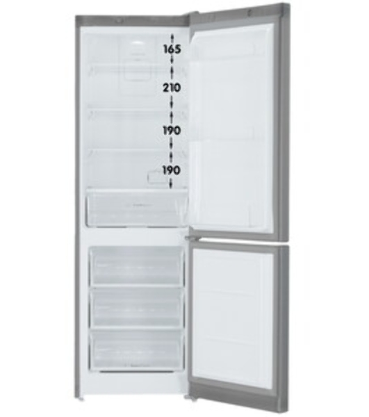 Холодильник Indesit ITS 4180 XB нержавеющая сталь двухкамерный 220/78 л морозилка снизу, No Frost